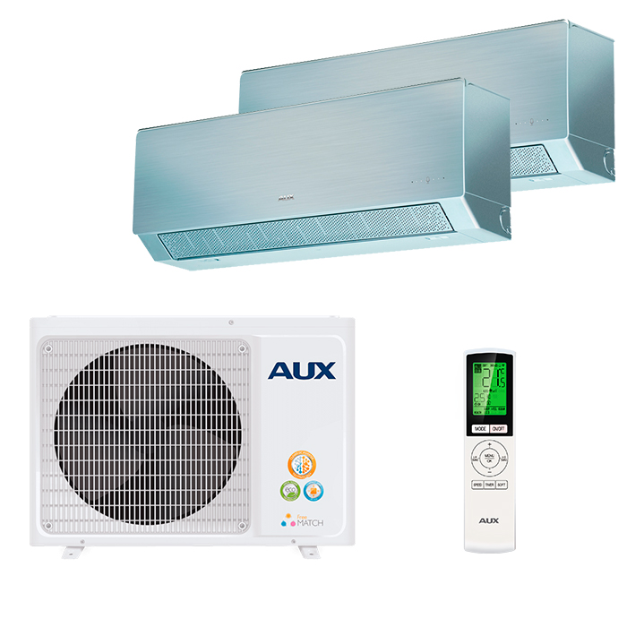 aux-multi-2-rooms-progressive-silver_xof8-nx.jpg Мульти сплит-система на 2 комнаты AUX AMWM-H09/4R2(CD) x 2 / AM2-H18/4DR2 — изображение 1