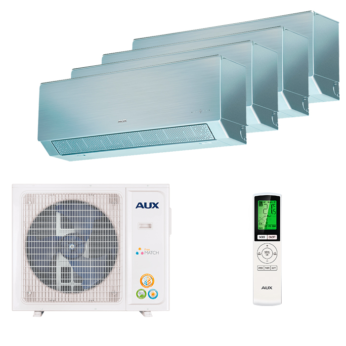 aux-multi-4-rooms-progressive-silver.jpg Мульти сплит-система на 4 комнаты AUX AMWM-H09/4R2(CD) x 4 / AM4-H36/4DR2 — изображение 1
