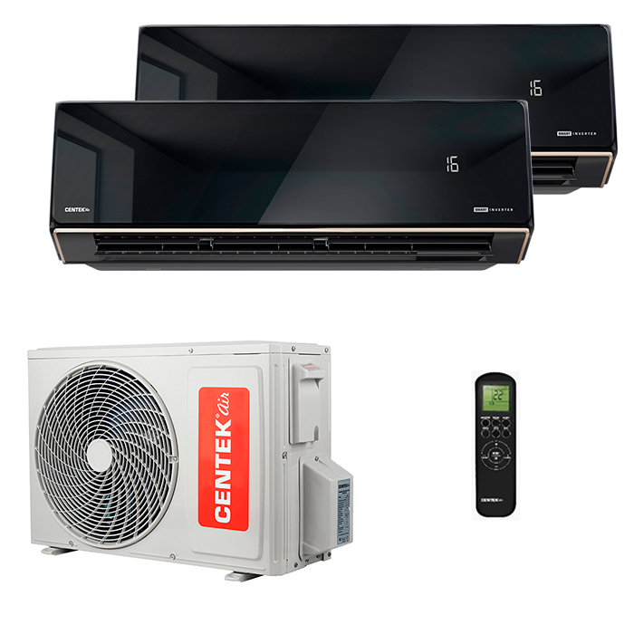 centek-multi-h-u-black-2-rooms.jpg Мульти сплит-система на 2 комнаты Centek CT-66AMWM-H09/4R3B(HE) (IN) x 2 / CT-66AM2-H14/4DR3C — изображение 1