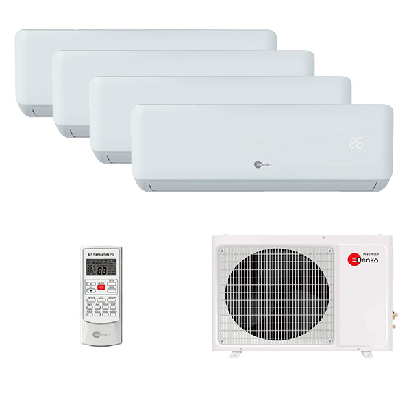 denko-4rooms-multi-inverter.jpg Мульти сплит-система на 4 комнаты Denko DNMULT - 07 x 4 / DNMULT - 42/4 — изображение 1