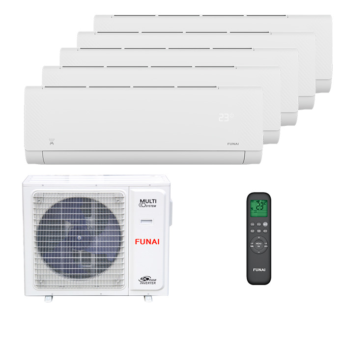 funai-shogun-5-multi_w80y-3t.jpg Мульти сплит-система на 5 комнат Funai RAM-I-SG25HP.W03/S x 2 + RAM-I-SG30HP.W03/S x 3 / RAM-I-5OK120HP.01/U — изображение 1