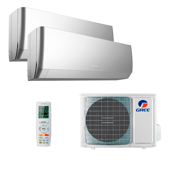 gree-multi-pular-silver-r32-2-rooms_0k9p-gz.jpg Мульти сплит-система на 2 комнаты Gree GWH09AGCXB-K6DNA4F/I (silver) + GWH12AGC-K6DNA4F/I (silver) / GWHD(18)NK6OO (LCLH) — изображение 1