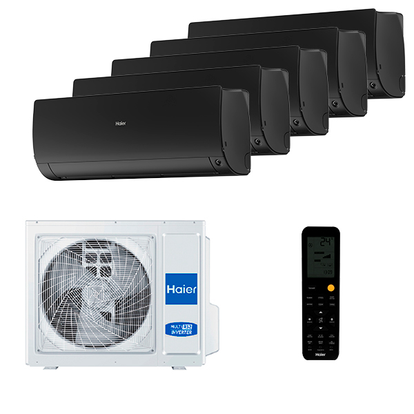 haier-flexis-black-5-rooms-upgrade25.jpg Мульти сплит-система на 5 комнат Haier AS25S2SF3FA-B x 5 / 5U90S2SS5FA Flexis Super Match — изображение 1