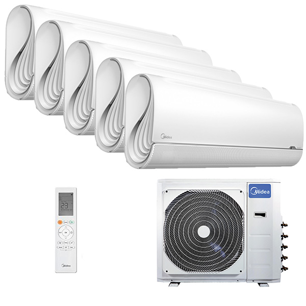 midea-breezeless-multi-5-rooms.jpg Мульти сплит-система на 5 комнат Midea MSFA2-09N8D6-I x 5 / M5OE-42HFN8-Q1 — изображение 1