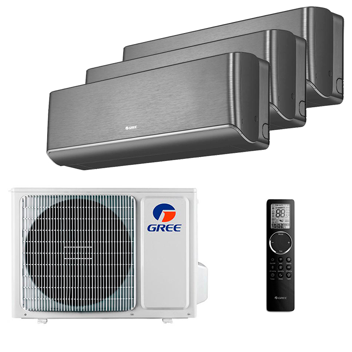 multi-3-rooms-gree-airy-black.jpg Мульти сплит-система на 3 комнаты Gree GWH09AVCXB-K6DNA1B/I (black) x 3 / GWHD(21)NK6OO (LCLH) — изображение 1