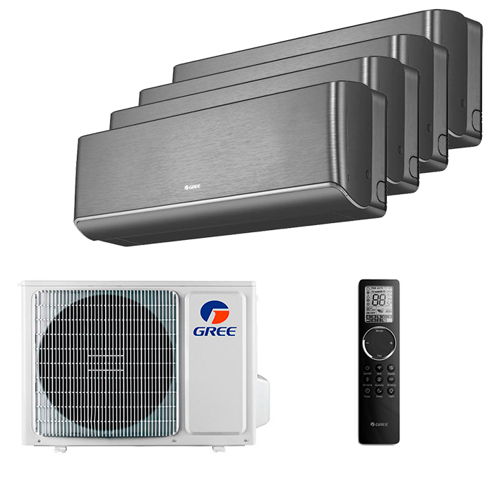 multi-4-rooms-gree-airy-black-28-out.jpg Мульти сплит-система на 4 комнаты Gree GWH09AVCXB-K6DNA1B/I (black) x 4 / GWHD(28)NK6OO (LCLH) — изображение 1