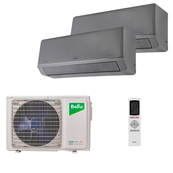 multi-ballu-defender-silver-2rooms.jpg Мульти сплит-система на 2 комнаты Ballu BSFI-FM/in-07HN8/EU_SV x 2 / BA2OI-FM/out-14HN8/EU — изображение 1