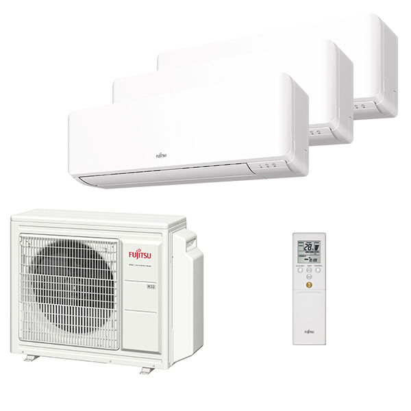 multi-fujitsu-genios-3rooms.jpg Мульти сплит-система на 3 комнаты Fujitsu ASYG07KMCC x 3 / AOYG18KBTA3 — изображение 1