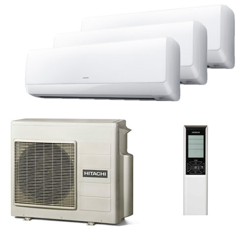 Мульти сплит-система на 3 комнаты Hitachi RAK-18QXE x 3 / RAM-53NP3E