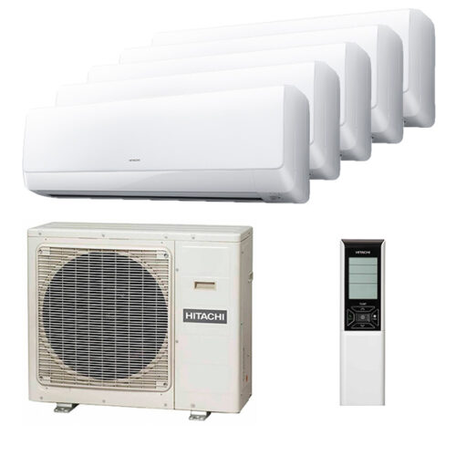 Мульти сплит-система на 5 комнат Hitachi RAK-18QXE x 5 / RAM-90NP5E