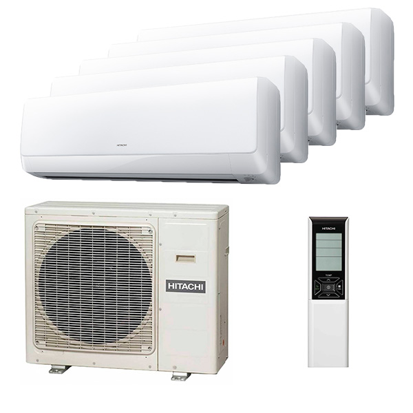 multi-hitachi-akebono-5-rooms.jpg Мульти сплит-система на 5 комнат Hitachi RAK-18QXE x 5 / RAM-90NP5E — изображение 1