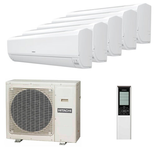 Мульти сплит-система на 5 комнат Hitachi RAK-18RPE x 5 / RAM-90NP5E