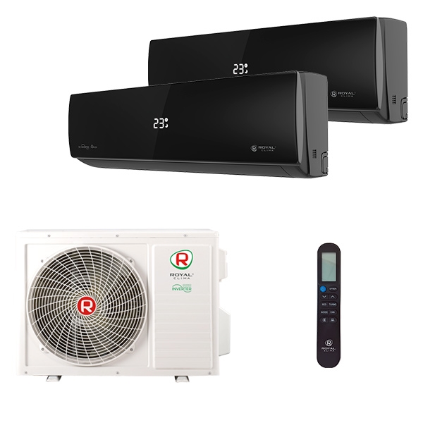 multi-rc-attica-nero-inv-2-rooms.jpg Мульти сплит-система на 2 комнаты Royal Clima RCI-AND09HN x 2 / 2TFM-14HN/OUT — изображение 1