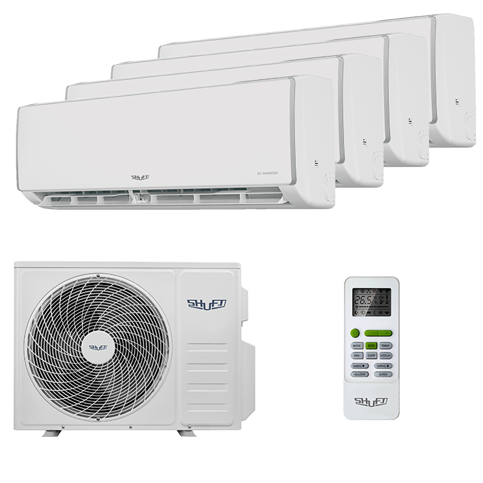 shuft-multi-4-rooms.jpg Мульти сплит-система на 4 комнаты Shuft SFMS/I-07 HB FMI/N8/In/white x 4 / SFMO/I-32 FMI-4/N8/Out — изображение 1