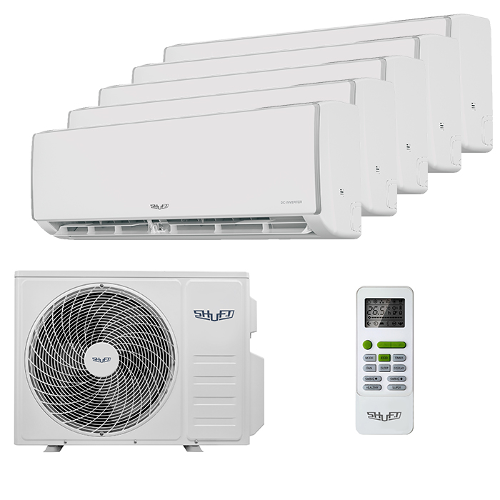 shuft-multi-5-rooms.jpg Мульти сплит-система на 5 комнат Shuft SFMS/I-07 HB FMI/N8/In/white x 5 / SFMO/I-42 FMI-5/N8/Out — изображение 1