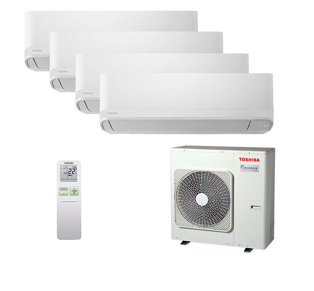 toshiba-seiya-r32-multi-4-rooms-1.jpg Мульти сплит-система на 4 комнаты Toshiba RAS-B07CKVG-EE x 4 / RAS-4M27G3AVG-E — изображение 1