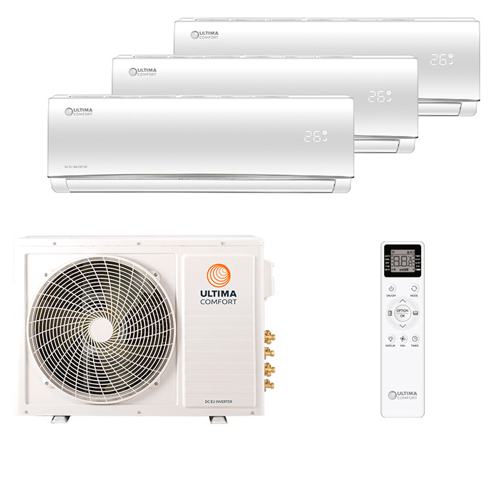 ultima-comfort-multi-3-rooms.jpg Мульти сплит-система на 3 комнаты Ultima Comfort UC-EMM09PN x 3 / UC-3FMA24-OUT — изображение 1